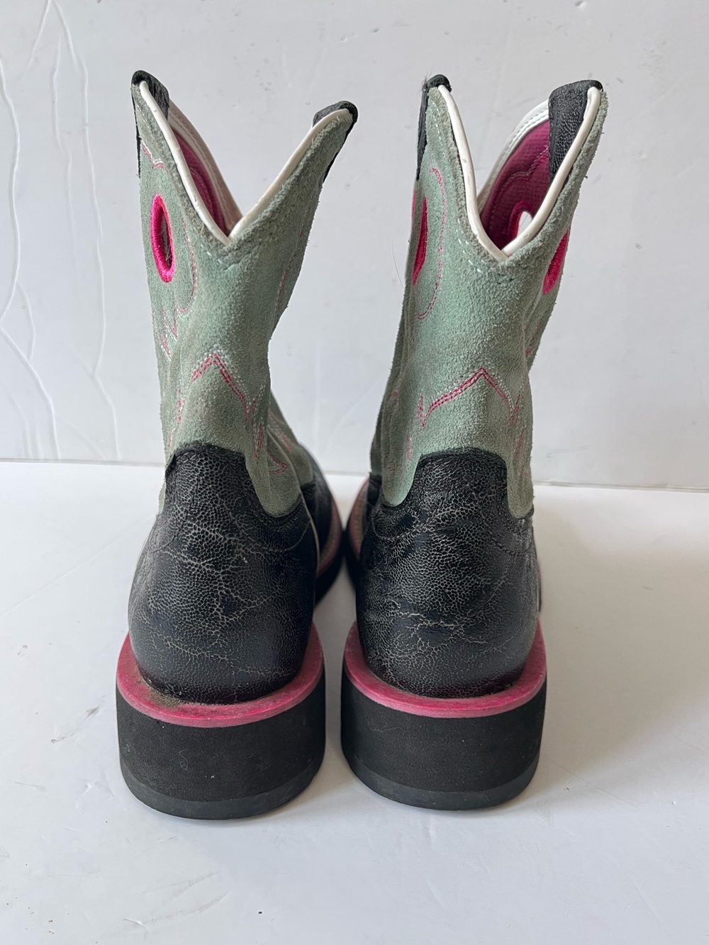 Ariat Fatbaby Sheila Black Mint Western Cowboy Boots Size 6B - Picture 4 of 11